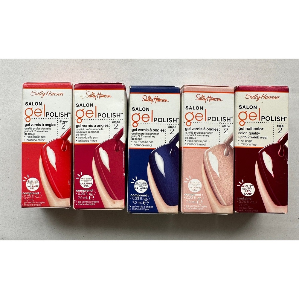 5X Sally Hansen Salon‎ Gel Polish Gel Nail Color Lot